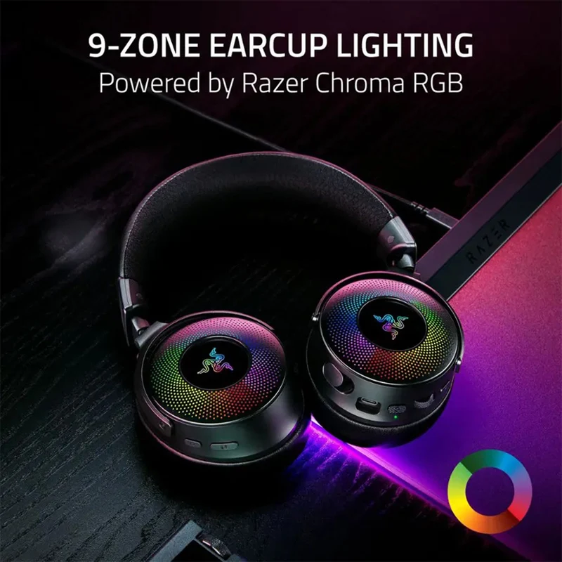 Razer Kraken V4 Pro Wireless Gaming Headset with OLED Control Hub (PC/ Mac/ Playstation/ Nintendo Switch/ Steam Deck/ Smartphone)