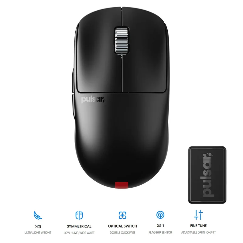 Pulsar X2 V3 ES Esports Tournament Edition Wireless Gaming Mouse Size 1 (Black) (PX23ES11)