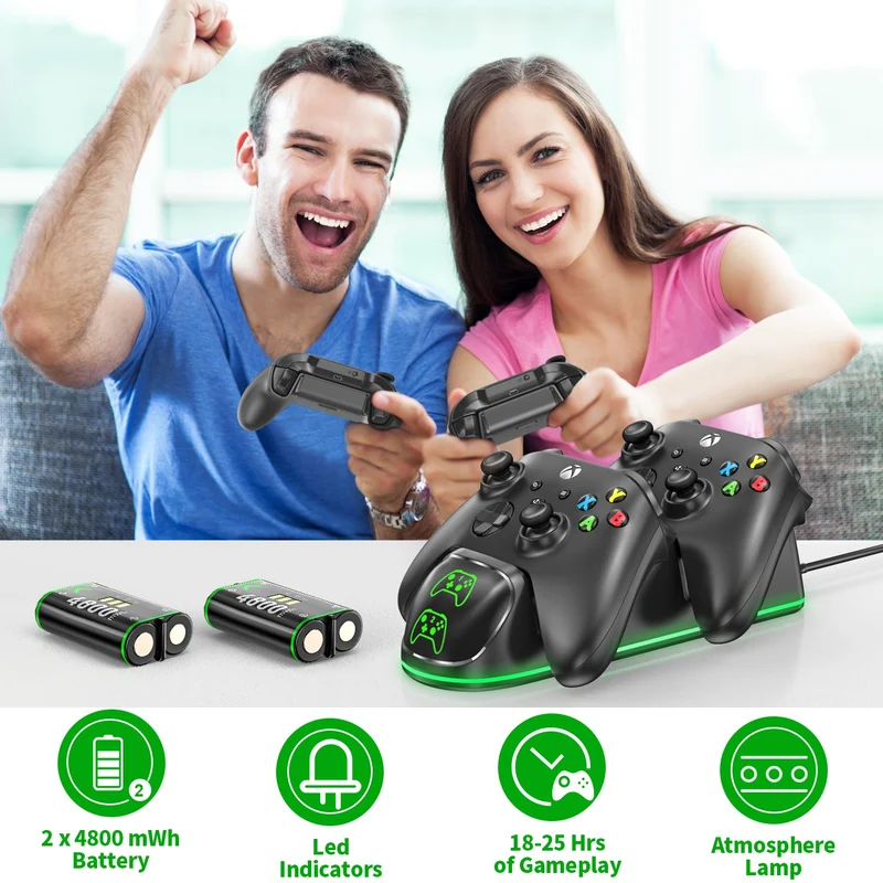 OIVO Controller Charging Station for XboxOne / Xbox Series S/X / Elite Controller (Black) (IV-BX313)