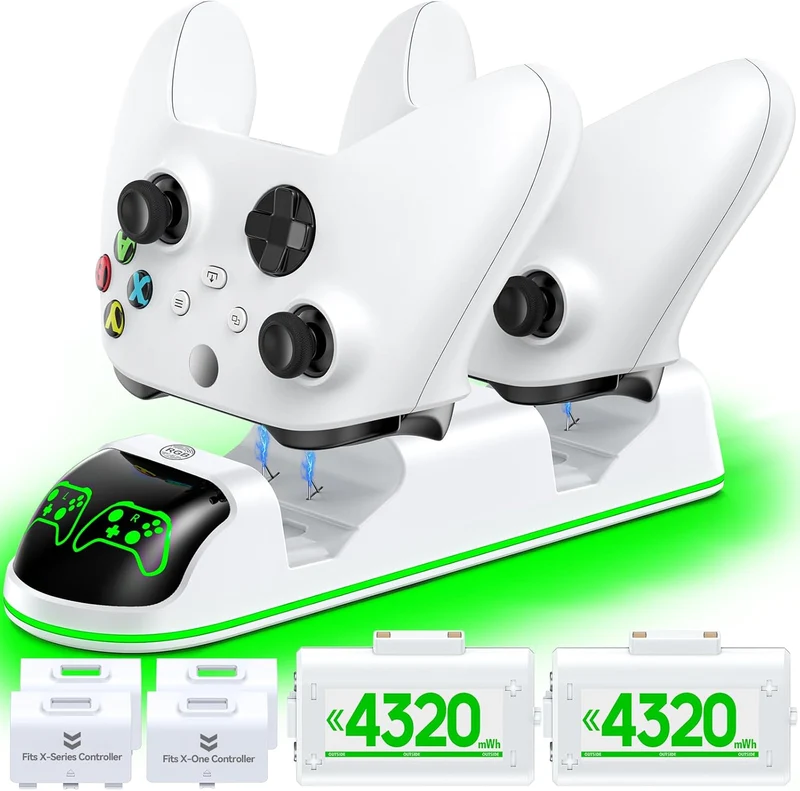 OIVO Controller Charging Station for XboxOne / Xbox Series S/X (Black, White)