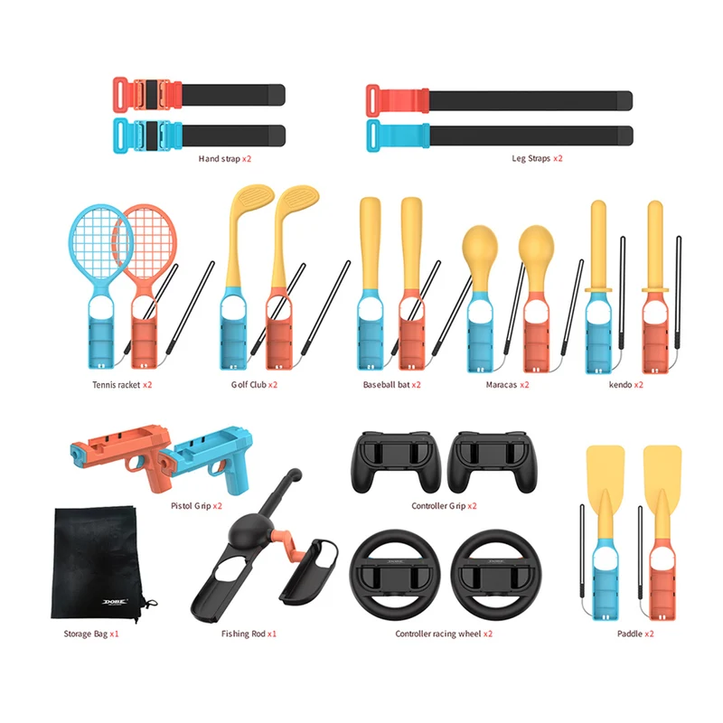 Dobe Motion Gaming Ultimate Bundle 24-in-1 Accessory for Nintendo Switch 2 / Nintendo Switch / Nintendo Switch OLED TNS-5113