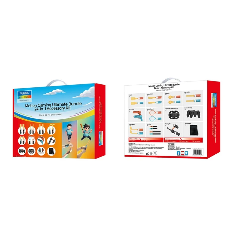 Dobe Motion Gaming Ultimate Bundle 24-in-1 Accessory for Nintendo Switch 2 / Nintendo Switch / Nintendo Switch OLED TNS-5113