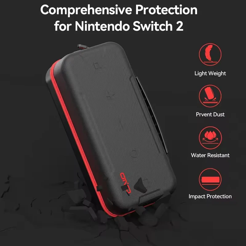 OIVO Carrying Case for Nintendo Switch 2 (Black/Red) (IV-SW288)
