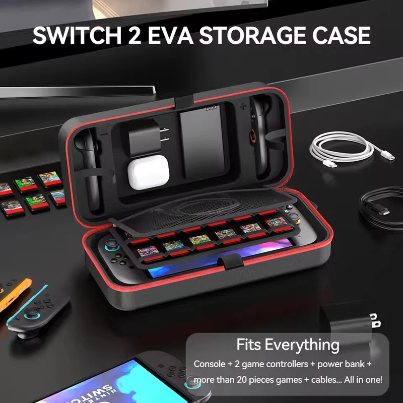 OIVO Carrying Case for Nintendo Switch 2 (Black/Red) (IV-SW288)