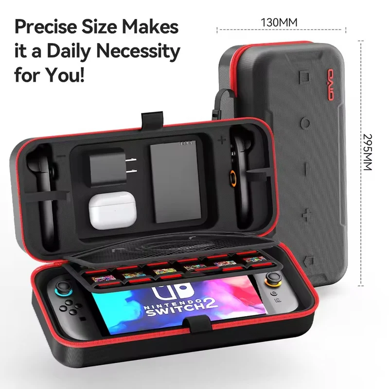 OIVO Carrying Case for Nintendo Switch 2 (Black/Red) (IV-SW288)