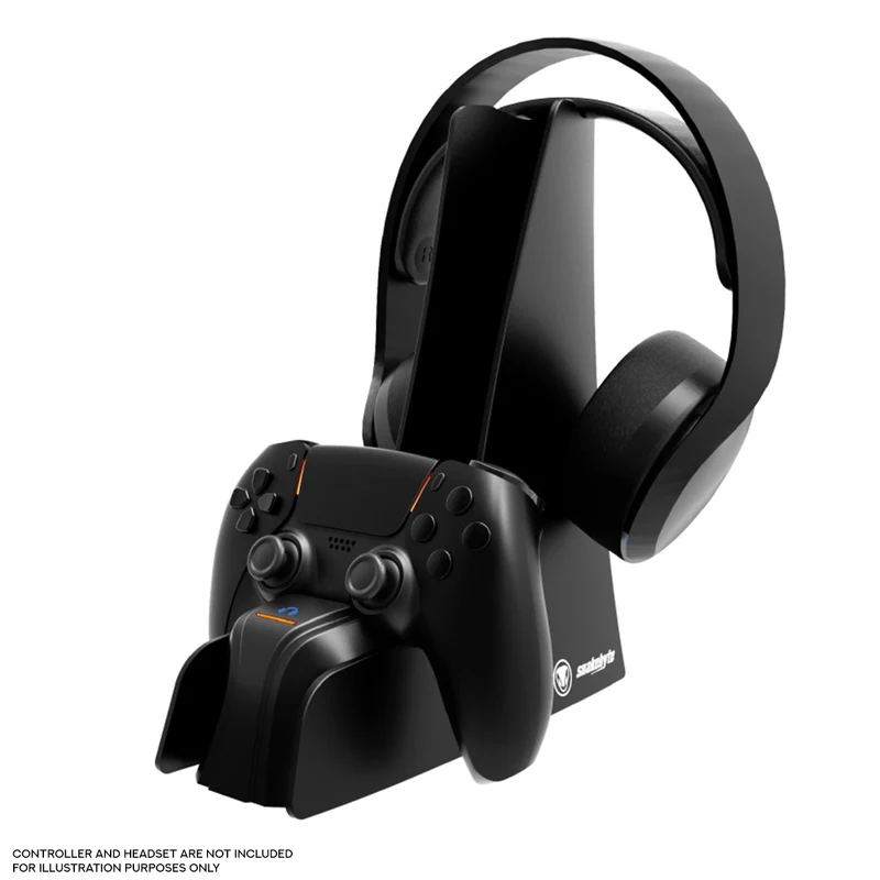 Snakebyte Combo Charge 5 2-in-1 Charging Station for PS5 (Black, White)