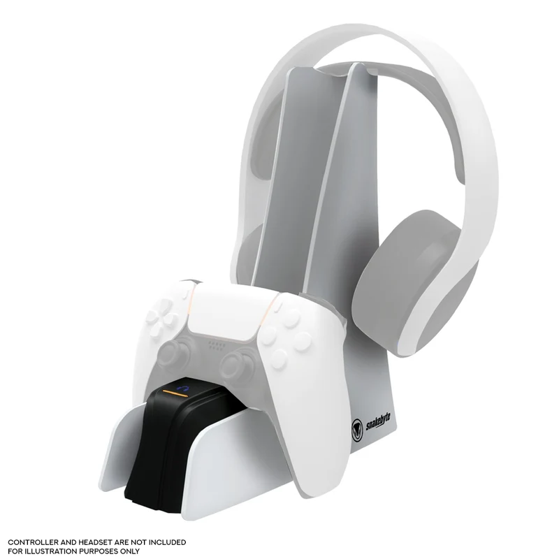 Snakebyte Combo Charge 5 2-in-1 Charging Station for PS5 (Black, White)