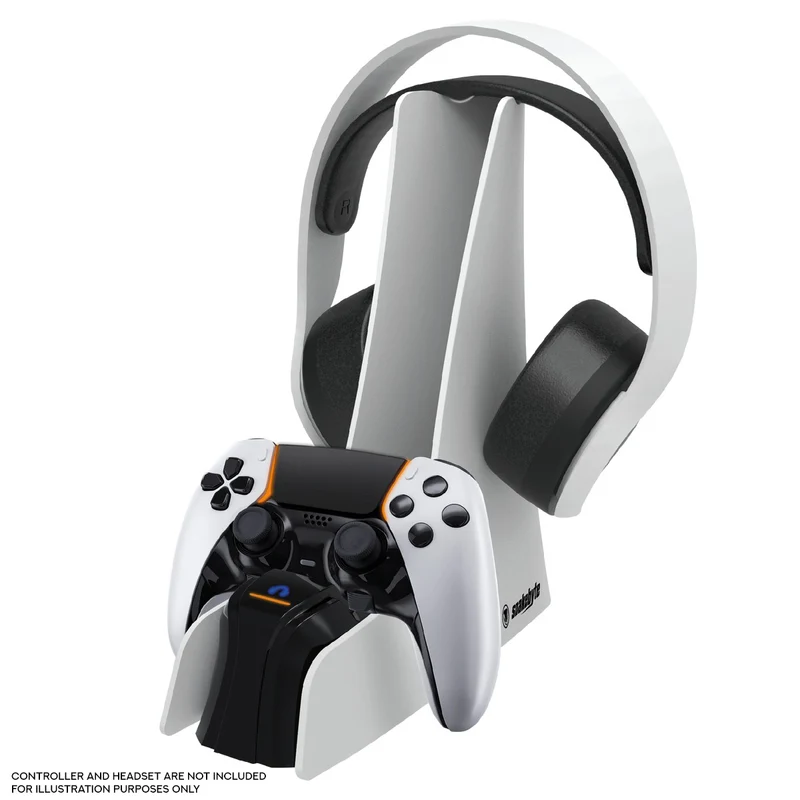Snakebyte Combo Charge 5 2-in-1 Charging Station for PS5 (Black, White)