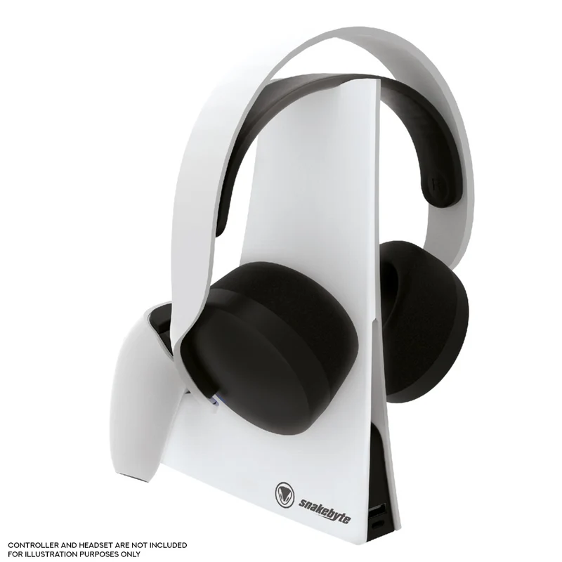 Snakebyte Combo Charge 5 2-in-1 Charging Station for PS5 (Black, White)