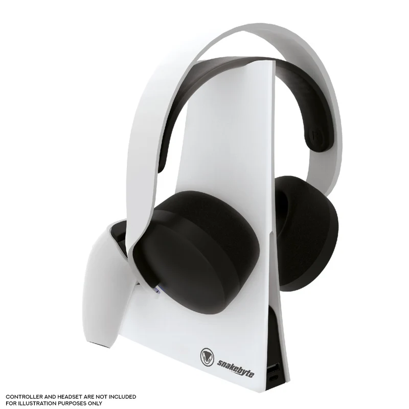Snakebyte Combo Charge 5 2-in-1 Charging Station for PS5 (Black, White)