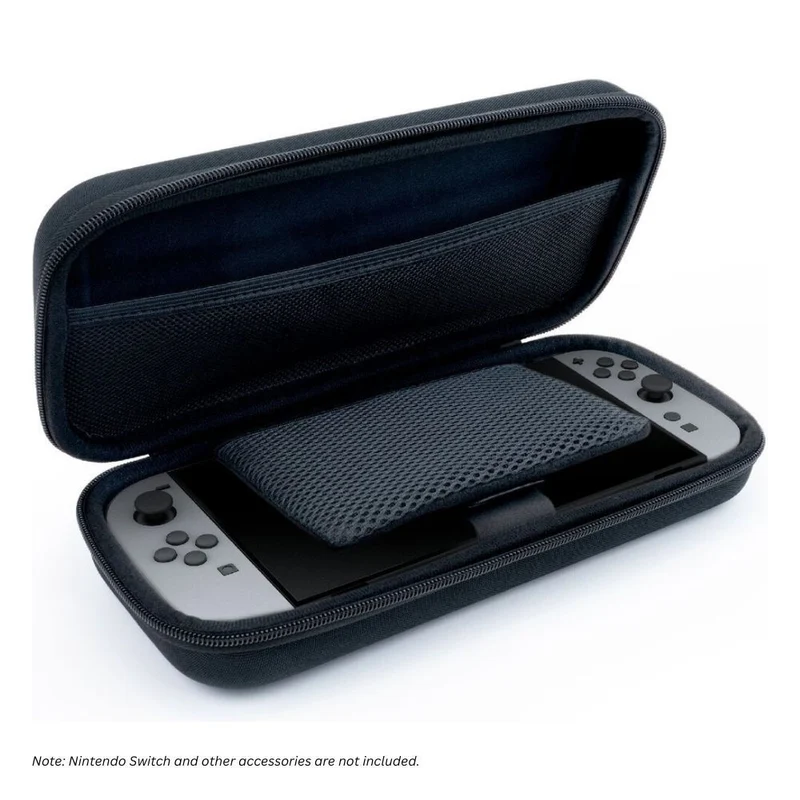 Nacon Starter Pack Includes Rigid Pouch + Screen Protector + Practical Foldable Card Case for Nintendo Switch 2 (Black, Blue, Red)