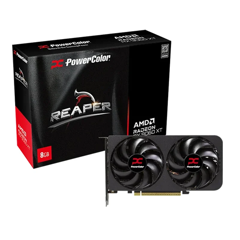 PowerColor Reaper AMD Radeon RX 9060 XT 8GB GDDR6 Graphics Card (RX9060XT 8G-A)