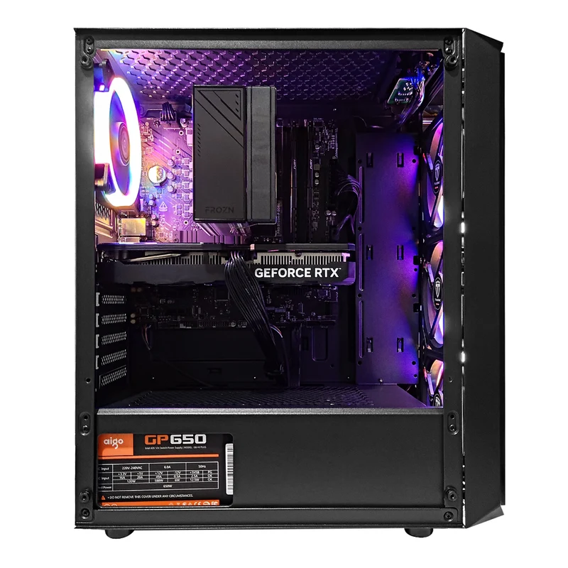 Alpha Megatron Black Desktop Gaming PC | Intel i5 12400F | 16GB RAM | 500GB SSD | RTX 4060 | Windows 11 Pro