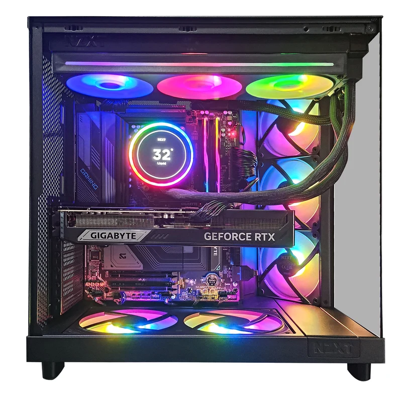 Ultra H6 Flow Black Desktop Gaming PC | AMD Ryzen 7 7800X3D | 64GB RAM | 2TB SSD | w/ WiFi + Bluetooth | GeForce RTX 5070 Ti | Windows 11 Pro