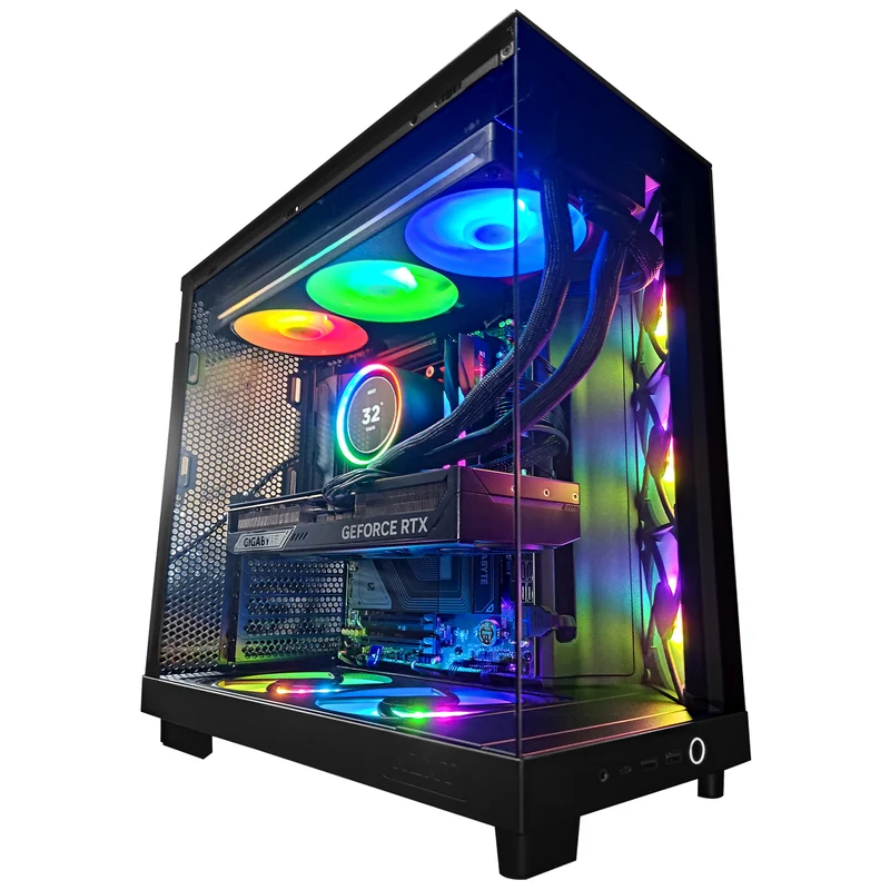 Ultra H6 Flow Black Desktop Gaming PC | AMD Ryzen 7 7800X3D | 64GB RAM | 2TB SSD | w/ WiFi + Bluetooth | GeForce RTX 5070 Ti | Windows 11 Pro