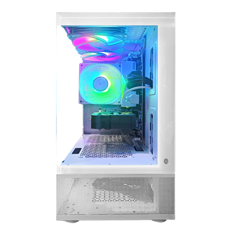 Alpha Reyna White Desktop Gaming PC | Intel i5 12400F | 16GB RAM | 512GB SSD | w/ WiFi + Bluetooth | GeForce RTX 3050 | Windows 11 Pro