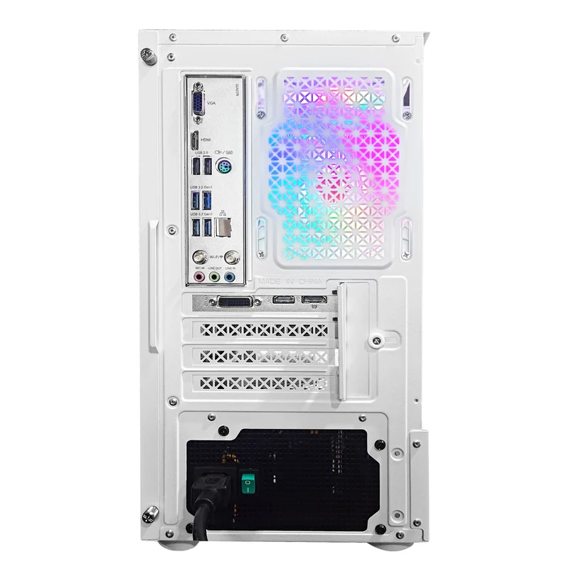 Alpha Reyna White Desktop Gaming PC | Intel i5 12400F | 16GB RAM | 512GB SSD | w/ WiFi + Bluetooth | GeForce RTX 3050 | Windows 11 Pro