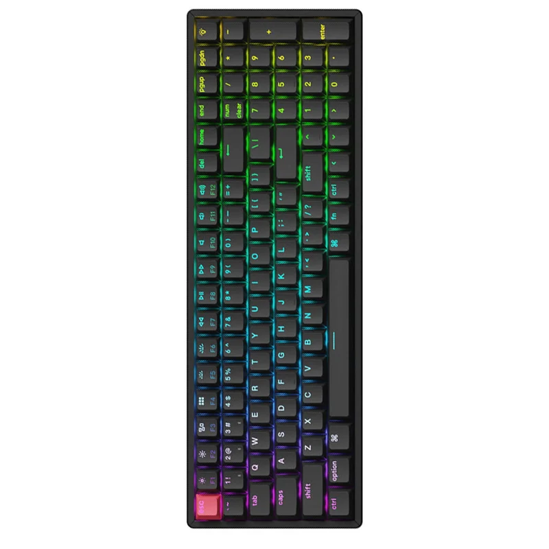 Keychron K4 QMK Fully Assembled Hot-Swappable RGB Backlight 96% Wireless Mechanical Keyboard Version 3 - Black