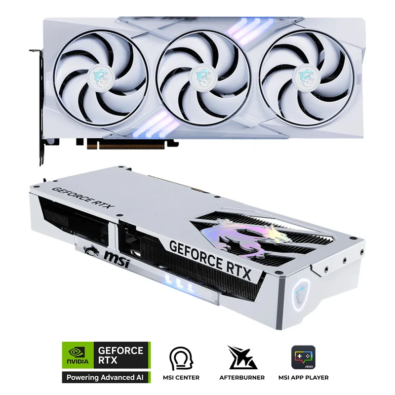 MSI Geforce RTX 5070 12GB GDDR7 Gaming Trio OC Graphics Card White
