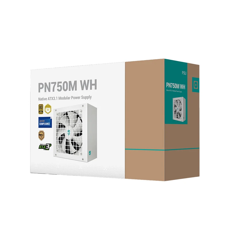 DeepCool GamerStorm PN750M 750W WH 80+ Gold Native ATX3.1 Modular Power Supply (R-PN750M-FC0W-JGUS)