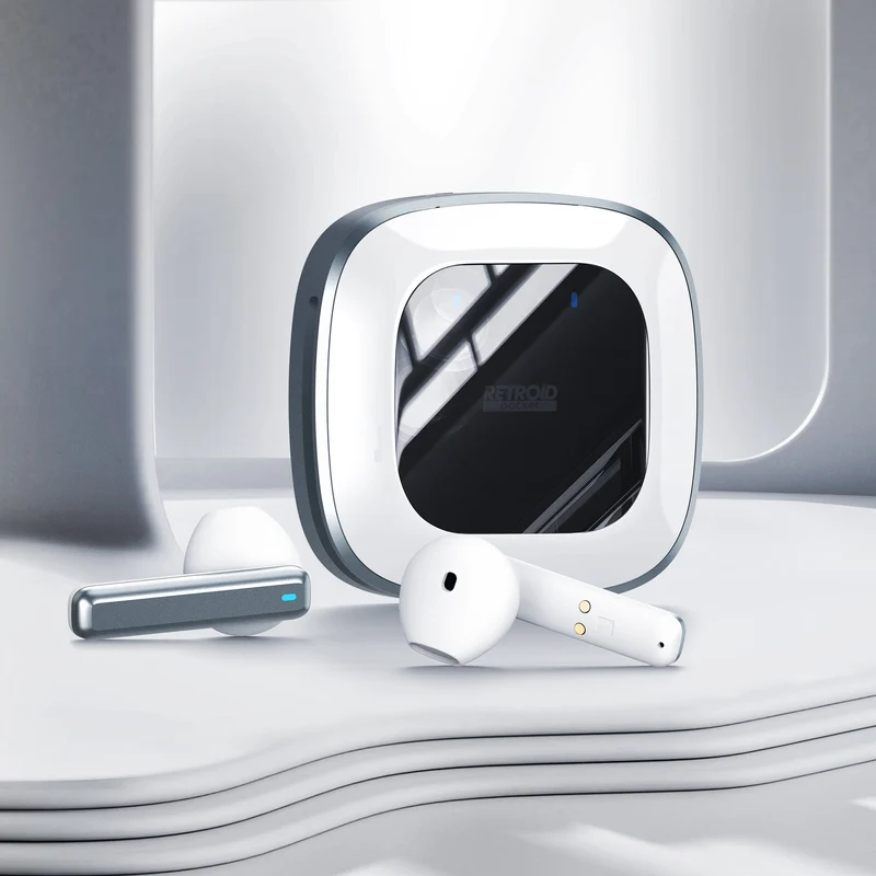 Retroid Pocket H1 Bluetooth Earbuds (Black, White)