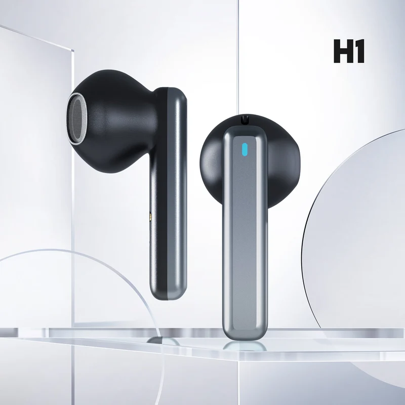 Retroid Pocket H1 Bluetooth Earbuds (Black, White)