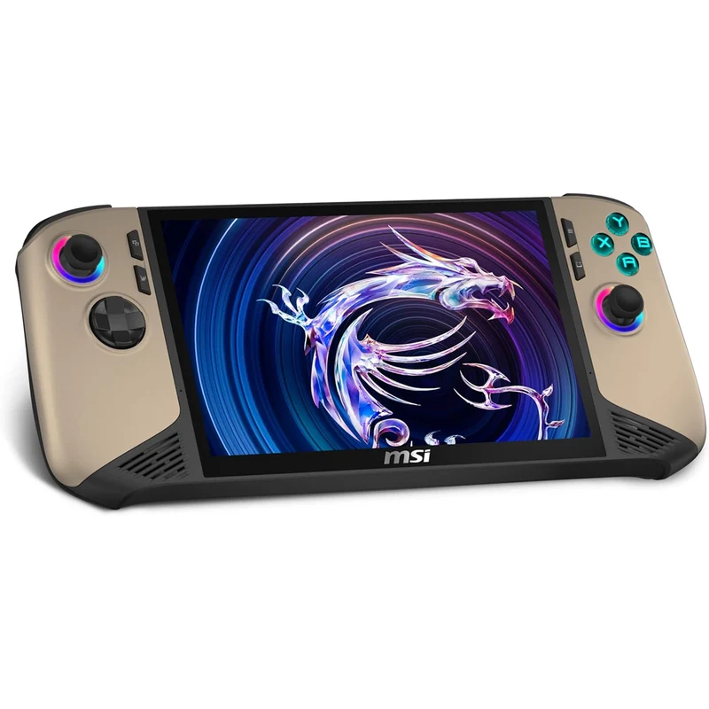 MSI Claw 8 AI+ A2VM-060PH Super Pack Handheld Gaming Console (Sandstorm) | 8" FHD+ (1920x1200) 120Hz Touch | Core Ultra 7 258V | 32GB RAM | 1TB SSD | Intel Arc 140V | Win 11 Home |Travel Case II +Screen Protector +Lanyard +Docking Station +100W PD Adapter