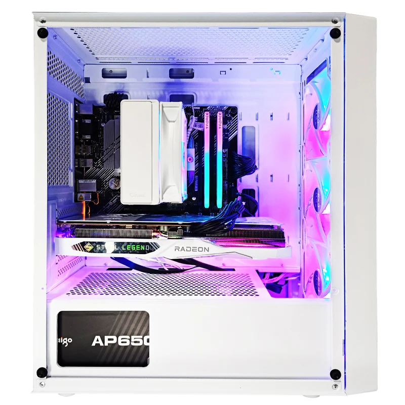 Alpha Gamma C50 White Desktop Gaming PC | AMD Ryzen 5 5500 | 16GB RAM | 480GB SSD | RX 7600 | Windows 11 Pro