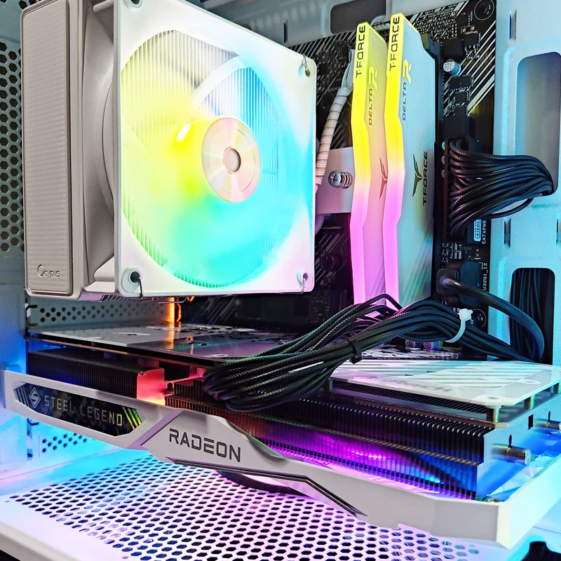 Alpha Gamma C50 White Desktop Gaming PC | AMD Ryzen 5 5500 | 16GB RAM | 480GB SSD | RX 7600 | Windows 11 Pro