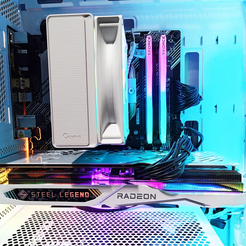 Alpha Gamma C50 White Desktop Gaming PC | AMD Ryzen 5 5500 | 16GB RAM | 480GB SSD | RX 7600 | Windows 11 Pro