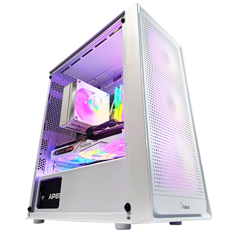 Alpha Gamma C50 White Desktop Gaming PC | AMD Ryzen 5 5500 | 16GB RAM | 480GB SSD | RX 7600 | Windows 11 Pro