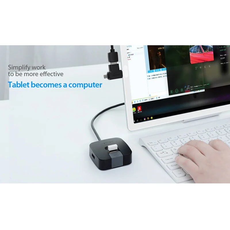 Vention 4-Port USB 3.0 Hub - USB-A to USB 3.0 x 4 + Micro-B - 0.15M (CHBBB)