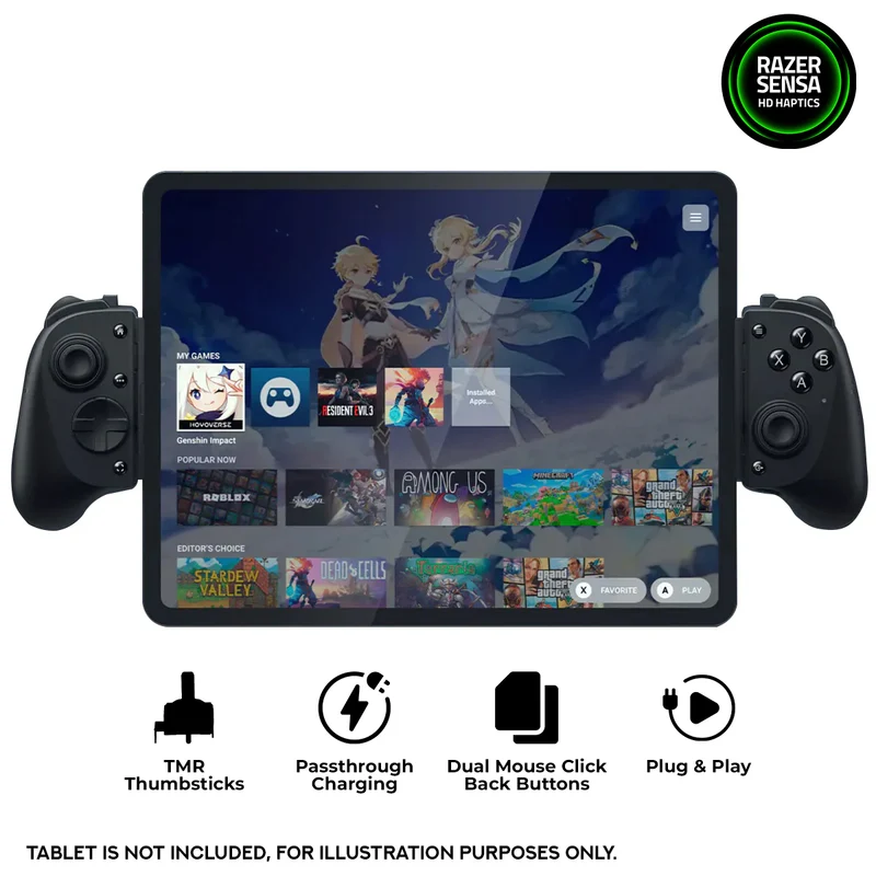 Razer Kishi V3 Pro XL USB-C Gaming Controller for Full-Sized iPad & Android Tablets