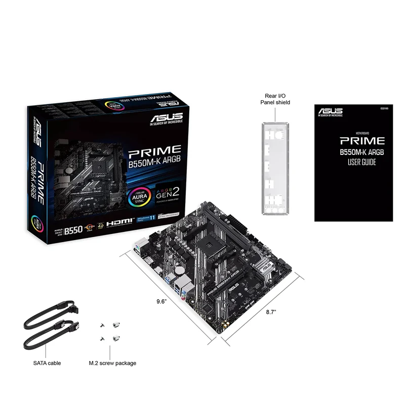 ASUS Prime B550M-K ARGB AM4 Motherboard