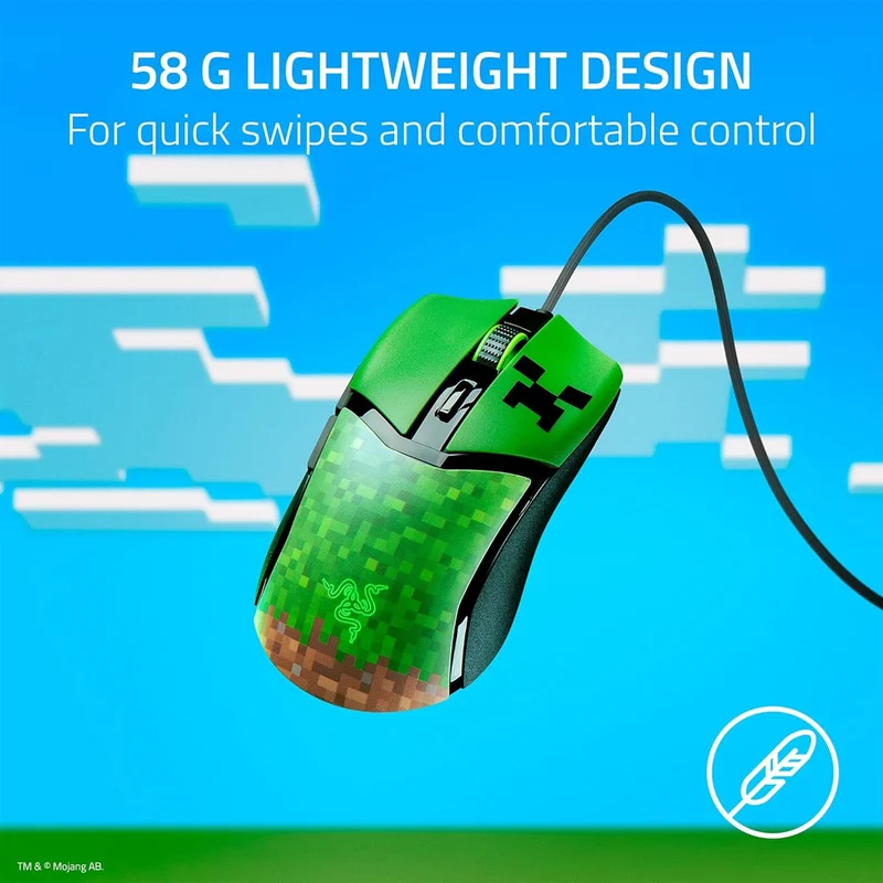 Razer Cobra Customizable RGB Wired Gaming Mouse (Minecraft Edition)
