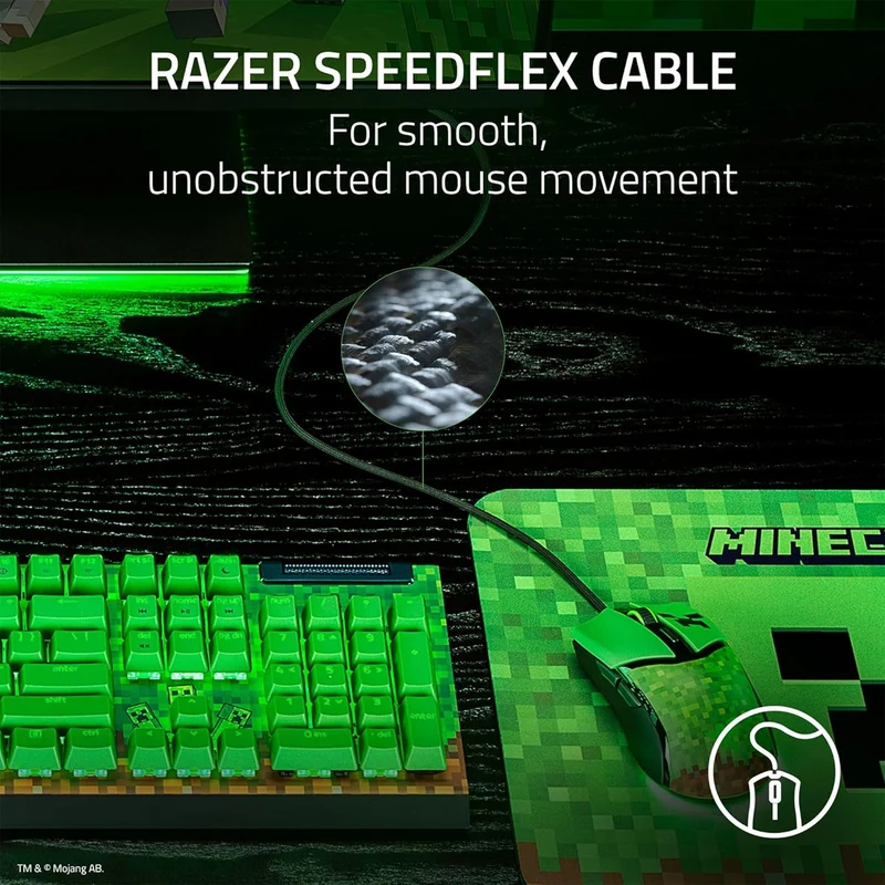 Razer Cobra Customizable RGB Wired Gaming Mouse (Minecraft Edition)