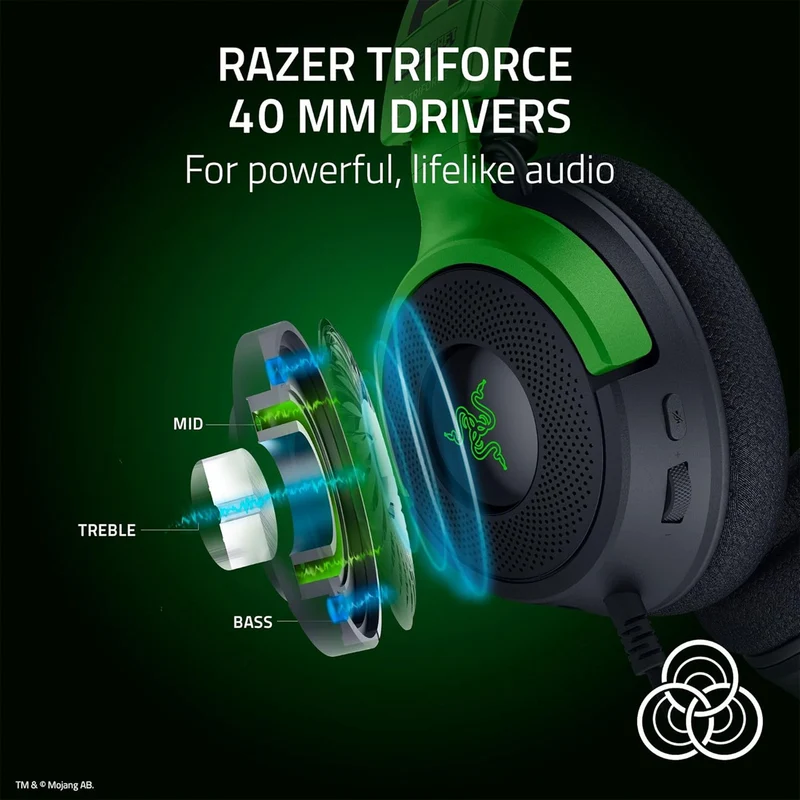 Razer Kraken V4 X Wired Gaming Headset (Minecraft Edition)
