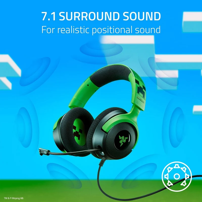 Razer Kraken V4 X Wired Gaming Headset (Minecraft Edition)