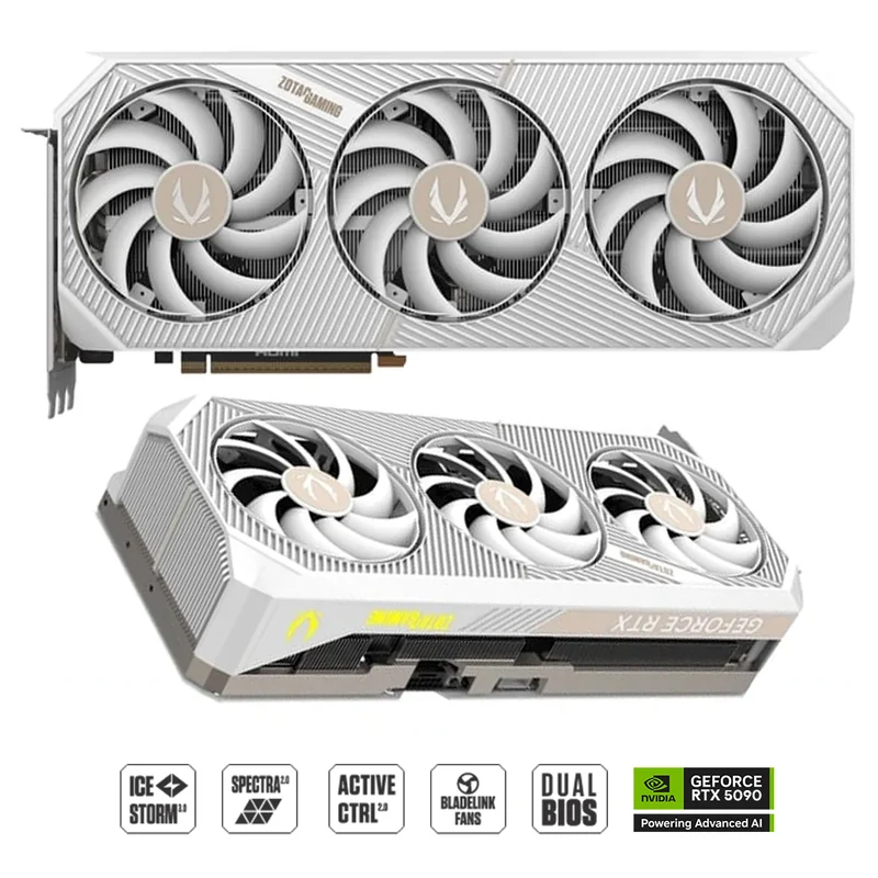 Zotac Gaming GeForce RTX 5090 Solid OC 32GB GDDR7 Graphics Card (White) (ZT-B50900Q-10P)