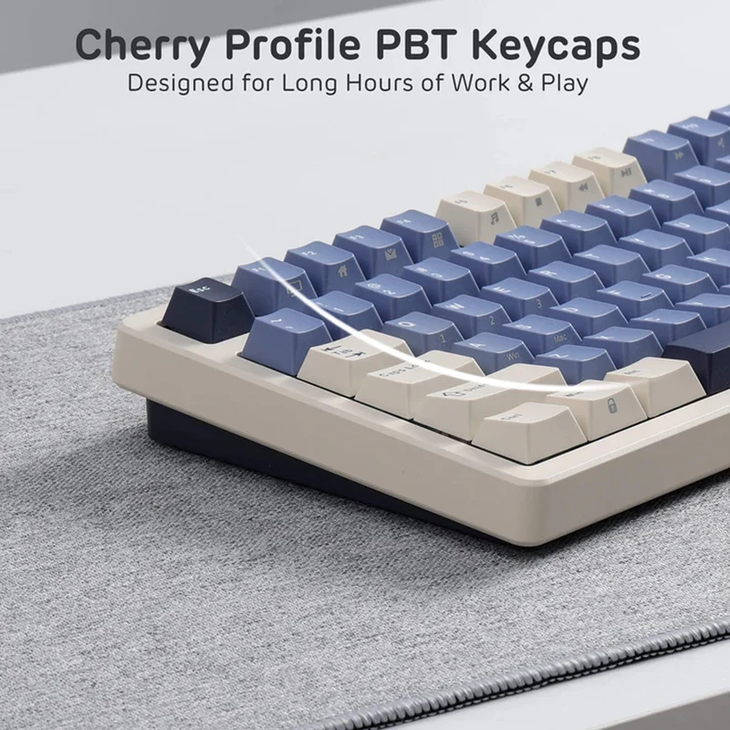Royal Kludge RK-S85 Tri-Mode RGB 85 Keys Hot Swappable Mechanical Keyboard Horizon Blue (Cloud Switch, Beige Switch)