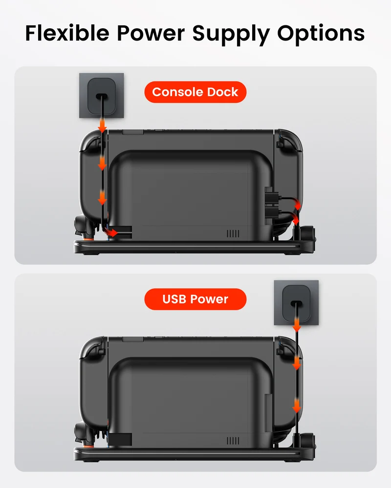Transnovo Multi-Functional RGB Charging Dock Station for 4 Joy-Con Controller with Cooling Fan & 9 Game Card Slot for Nintendo Switch 2 (Black) (NS2-CG04)