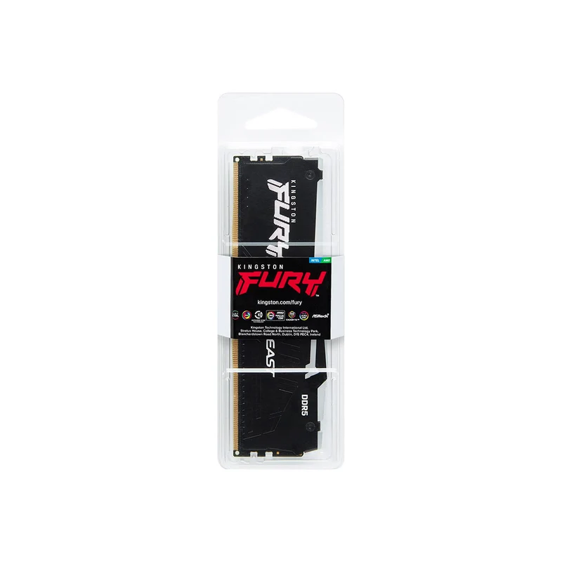 Kingston Fury Beast RGB 16GB (1x16GB) DDR5 6000MT/s CL30-36-36 1.4V EXPO/XMP Desktop Memory (KF560C30BBEA-16)