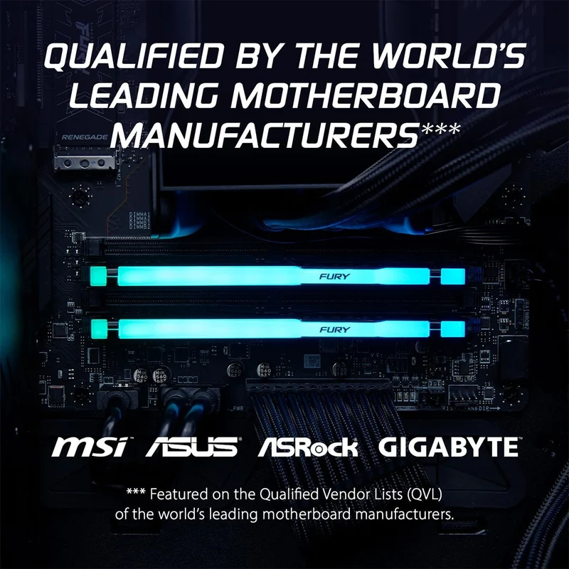 Kingston Fury Beast RGB 8GB DDR5 6000MT/s CL30-36-36 1.4V EXPO/XMP Desktop Memory (KF560C30BBEA-8)