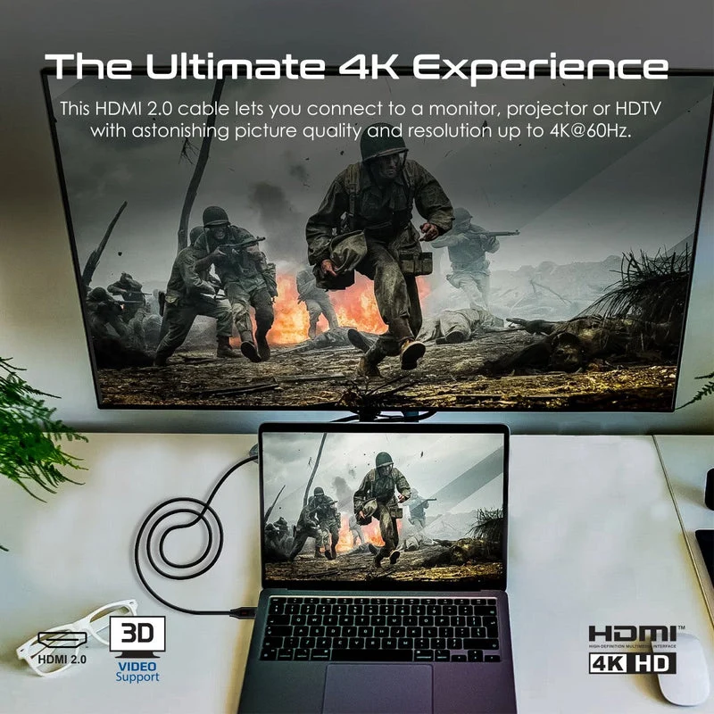 Promate ProLink4K60-10M Ultra-High Definition 4K at 60Hz HDMI Audio Video Cable