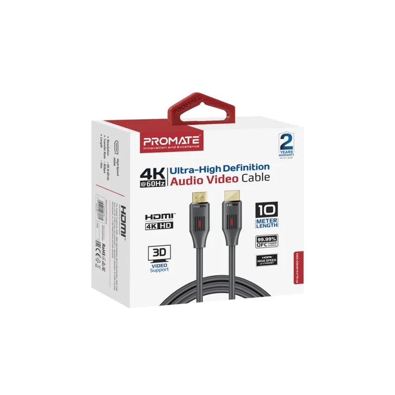 Promate ProLink4K60-10M Ultra-High Definition 4K at 60Hz HDMI Audio Video Cable