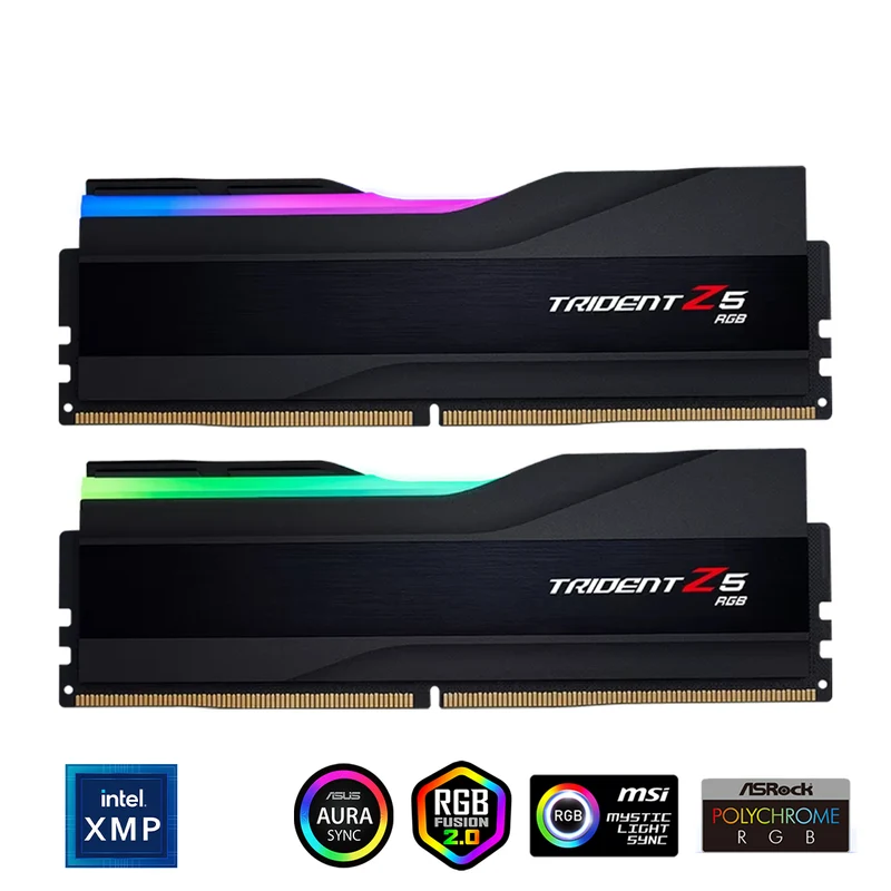 G.Skill Trident Z5 RGB 96GB (2x48GB) DDR5 6000Mhz CL30-36-36-96 1.35V Intel XMP Desktop Memory (F5-6000J3036F48GX2-TZ5RK)