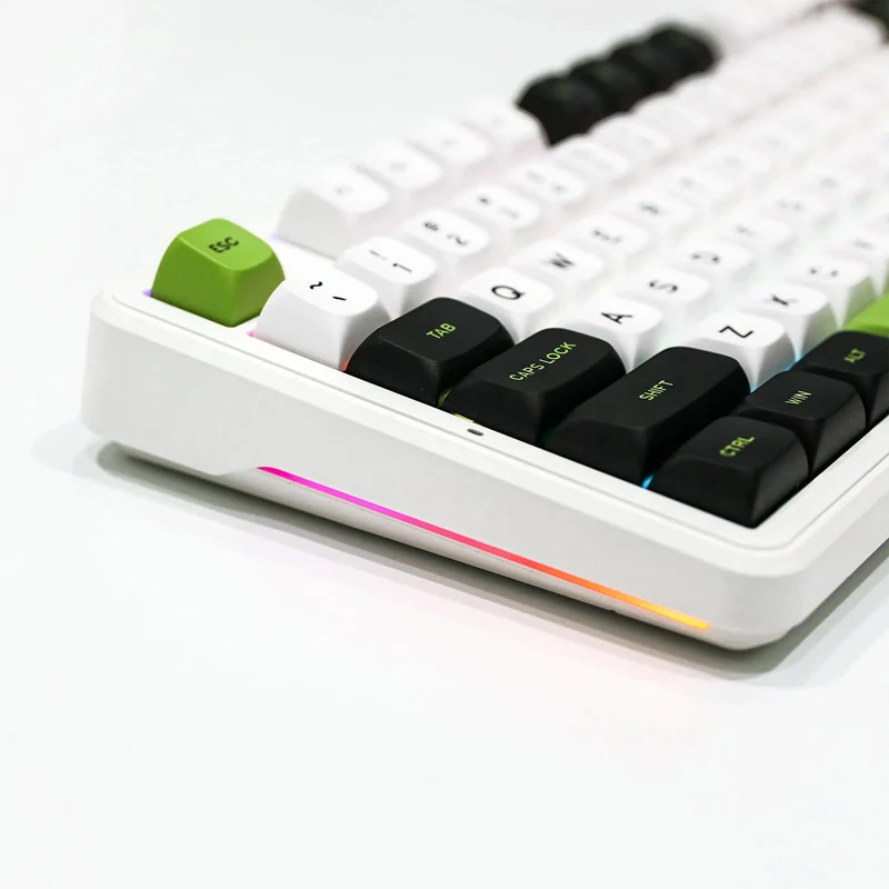 Aula F87 Wireless & Bluetooth 87 Keys Mechanical Keyboard (White/Black/Green)