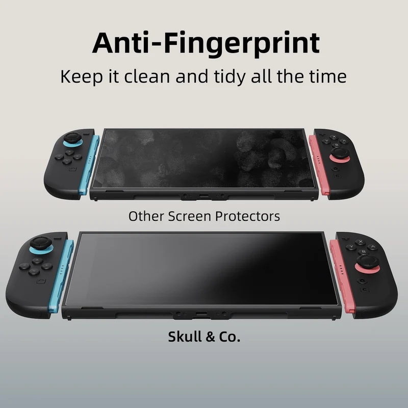 Skull & Co. Tempered Glass Screen Protector 9H Hardness / 0.26mm Ultra Thin Anti-Glare Matte Finish with EZ-Align Frame 2-Pack for Nintendo Switch 2 (NS2SP2-P-M)