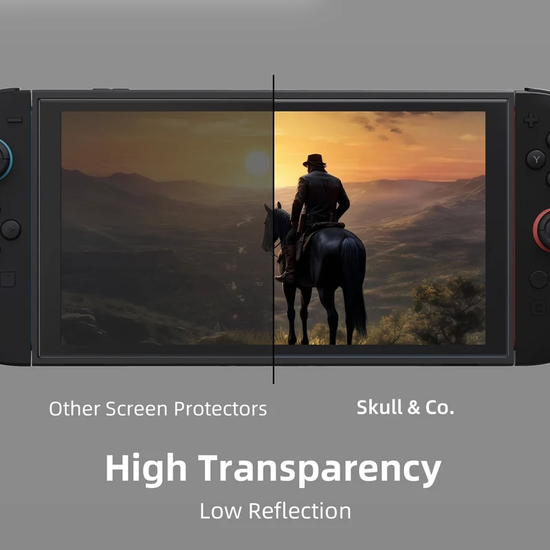 Skull & Co. Tempered Glass Screen Protector 9H Hardness / 0.26mm Ultra Thin Anti-Glare Matte Finish with EZ-Align Frame 2-Pack for Nintendo Switch 2 (NS2SP2-P-M)