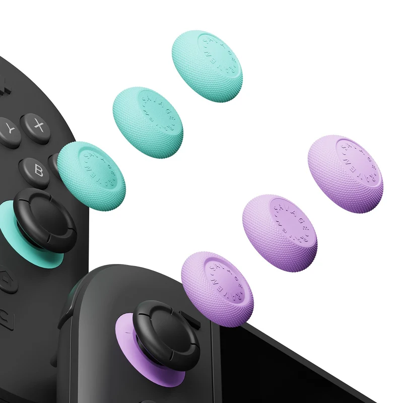 Skull & Co. Thumb Grip for Nintendo Switch 2 (Black, Neon Blue/Red, Galactic Purple, Light Purple/Light Green, Blue/Yellow)